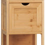 4goodz Bamboe Badkamerkast - Kolomkast 2 lades en plank 140 cm - Bruin