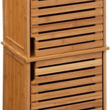 Sicela Bamboe Badkamerkast Hoog - 24x34x170 cm - bruin