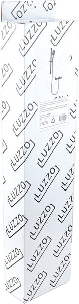 Luzzo® Square Black Doucheset Thermostaatkraan met Glijstang - Zwart