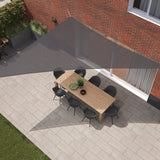 Kopu® Schaduwdoek Driehoek 5x6x7,8mtr 280 grams Waterdoorlatend Grijs