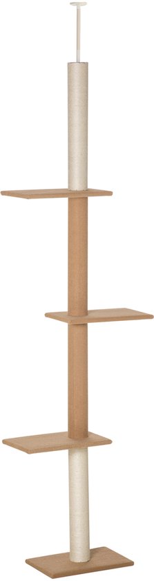 4goodz Krabpaal Plafondhoog 228-260 cm Verstelbaar Klimboom voor Katten