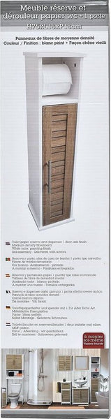 Toiletrolhouder met toiletroldispenser - 18x18x75