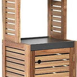 Acaciahout Hoge Badkamerkast 1 deur en 5 legplanken 30x38x170 cm