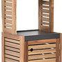 Acaciahout Hoge Badkamerkast 1 deur en 5 legplanken 30x38x170 cm