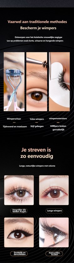 Elektrische Wimperkruller met Warmte – USB Oplaadbaar – 3 Temperatuurstanden – Langdurige Krul tot 24 Uur – Compact & Veilig