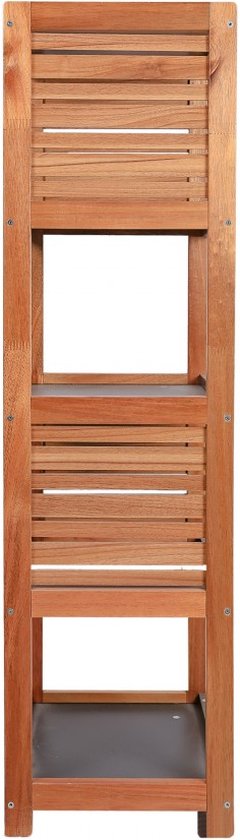 4goodz Badkamerkast Acaciahout halfhoog 5 planken - 30x36.5x108 cm