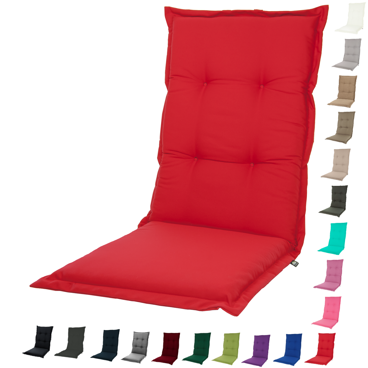 Kopu® Prisma Red Comfortabel Tuinkussen Hoge Rug - 2 stuks