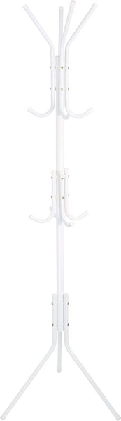 Kapstok Staand – Kledingrek met 12 Haken – Hoogte 172 cm – Staande Kapstok Metaal – Vrijstaande Kapstok – Wit – Voor Hal, Slaapkamer en Kantoor