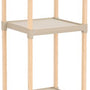 Fixwood Houten Modulaire Opbergrek – Massief Hout & Kunststof – Badkamerrek, Keukenrek of Plantenrek – 127 cm Hoog – Beige-Naturel