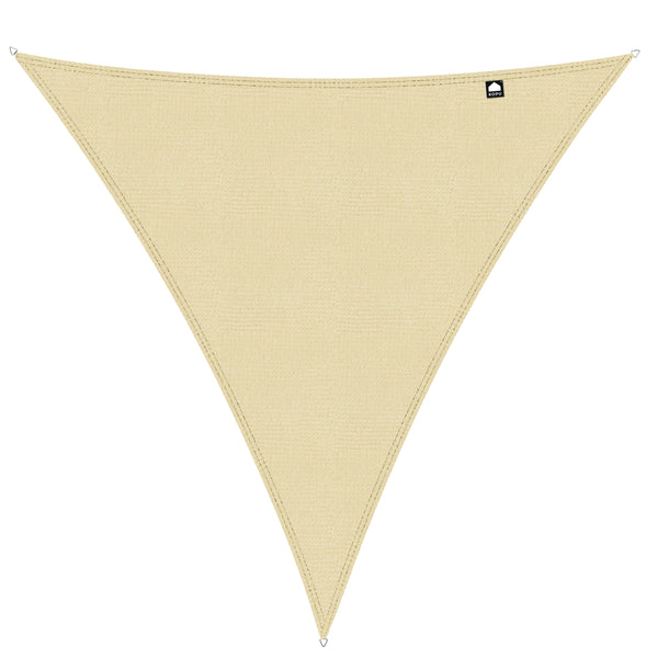 Kopu® Schaduwdoek Driehoek 4 mtr - 280 grams Waterdoorlatend - Creme