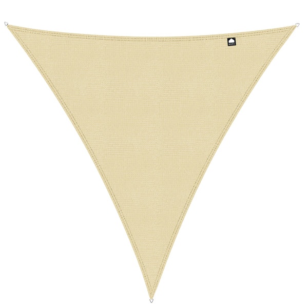 Kopu® Schaduwdoek Driehoek 4 mtr - 280 grams Waterdoorlatend - Creme