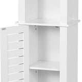 Badkamerkast Hoog Santorini met 1 deur en 6 planken - 173 cm - Wit