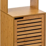 5five Hoge Badkamerkast Sicela Bamboelook 33x38x168 cm - Bruin