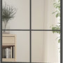 Wandspiegel 3-delig met Metalen Frame - 60 x 180 cm - Zwart