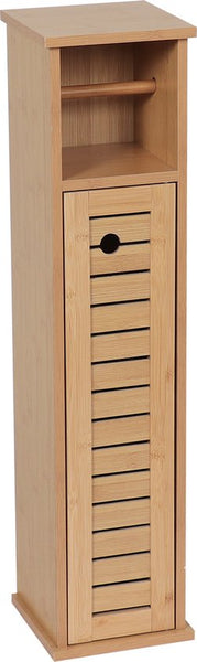 Toiletrolhouder met Toiletroldispenser Trinidad - 18x18x75 cm - Bruin