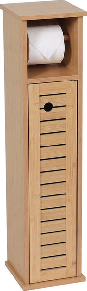 Toiletrolhouder met Toiletroldispenser Trinidad - 18x18x75 cm - Bruin