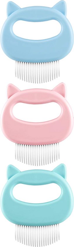 Kattenmassageborstel set - 3 Stuks – Massage voor Katten, Hamsters, Cavia – Kattenkam
