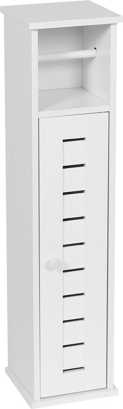 Toiletrolhouder met toiletroldispenser Santorini - 18x18x75 cm - Wit