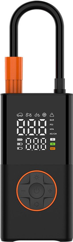 Draadloze Luchtcompressor Auto – Elektrische Bandenpomp met Digitale Bandenspanningsmeter – Portable Compressor voor Auto, Fiets, Motor, Ballen & Luchtbed – Oplaadbaar 150 PSI