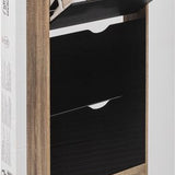 5five Schoenenkast 3 lades 60x24x118 cm voor 18 paar - bruin/zwart