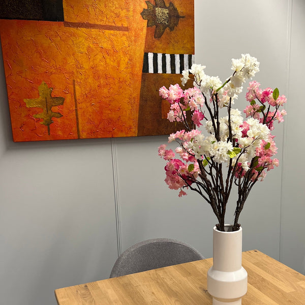 Kopu® Kunstbloem Kersenbloesem Tak 2 stuks 84 cm - Bloesem takken Wit