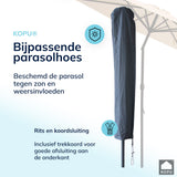 Kopu® Valencia Parasol Rond 300 cm met Beschermhoes - Creme