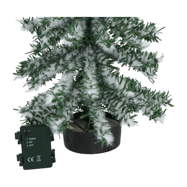 Excellent Trees® Valbo Mini Kerstboom 50 cm met batterij verlichting en Sneeuw - Kunstkerstboom met 72 Lampjes