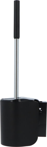 4bathroomz® Dichte Toiletborstel met Wandhouder - Automatische Zwarte Wc borstel