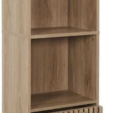 Badkamerkast Klaus - Kolomkast Hoog met Panelen design 30x40x160 cm - Bruin