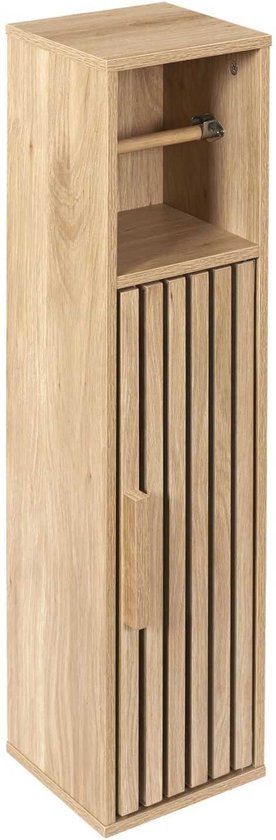 Toiletrolhouder/Reserverolhouder Klaus staand hout - Bruin