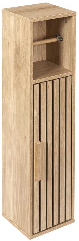 Toiletrolhouder met Reserverolhouder Klaus wc kastje staand Hout