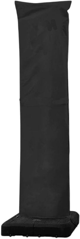 Parasolhoes Zweefparasol Waterafstotend 250 x 55 cm – Parasol Beschermhoes met Rits, Stok & Trekkoord – UV-bestendige Hoes voor Staande en Zweefparasol – Weerbestendige Tuinmeubel Bescherming Zwart