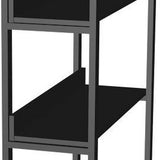 4livingz Retro Boekenkast met 4 planken 30x80x144 cm - Zwart/Bruin