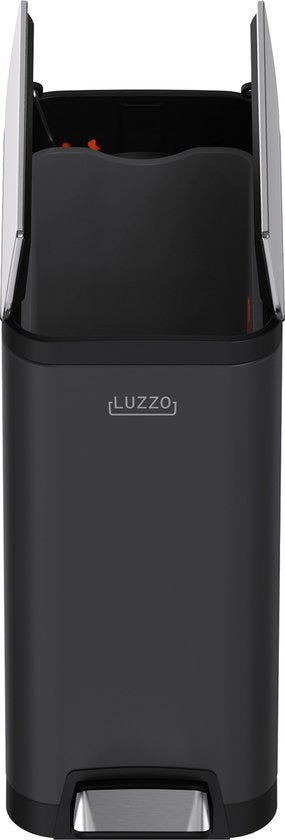 Luzzo® Pedaalemmer California 30L – Mat Zwart – Hygiënisch & Smal