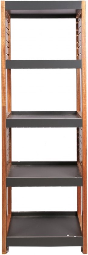 4goodz Badkamerkast Acaciahout halfhoog 5 planken - 30x36.5x108 cm