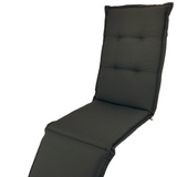 Kopu® Prisma Grey - Comfortabel Deckchairkussen 200x50 cm - Grijs