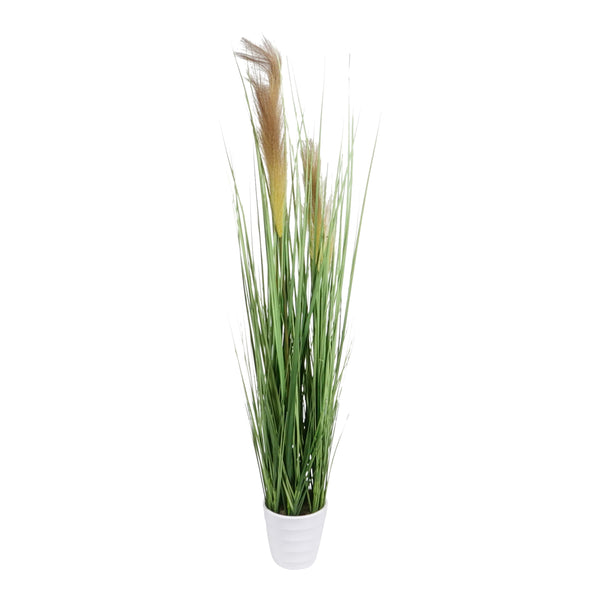 Kopu® Kunstplant Pampusgras 95 cm - 3 pluimen - in witte pot