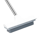 Schrobber 2 in 1 - Trekker douche - Schrobbezem - Luiwagen - Trekker - Schuurborstel - Badkamer borstel vloertrekker met steel schrobborstel - Bezem - vloerwisser badkamer - Schrobborstel Met telescopische steel