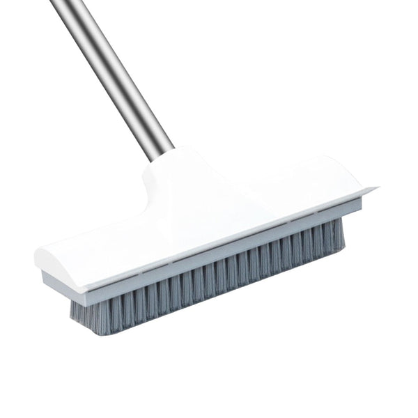 Schrobber 2 in 1 - Trekker douche - Schrobbezem - Luiwagen - Trekker - Schuurborstel - Badkamer borstel vloertrekker met steel schrobborstel - Bezem - vloerwisser badkamer - Schrobborstel Met telescopische steel