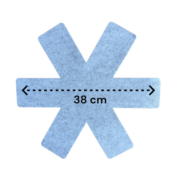 Pannenbeschermer - 2 Stuks - 38 cm en 30 cm - Vilt - Grijs - Optimale Bescherming van je Pannen - Panbeschermer - Onderzetter