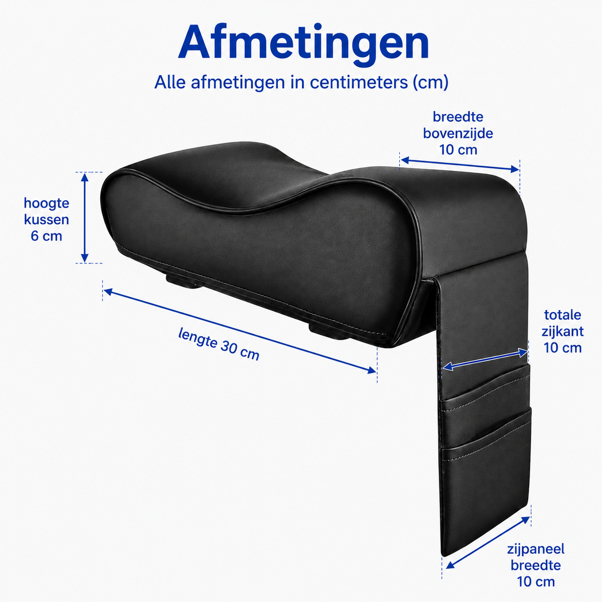 Armsteunkussen voor in de Auto – Zwart - Universeel - Middenarmsteun kussen
