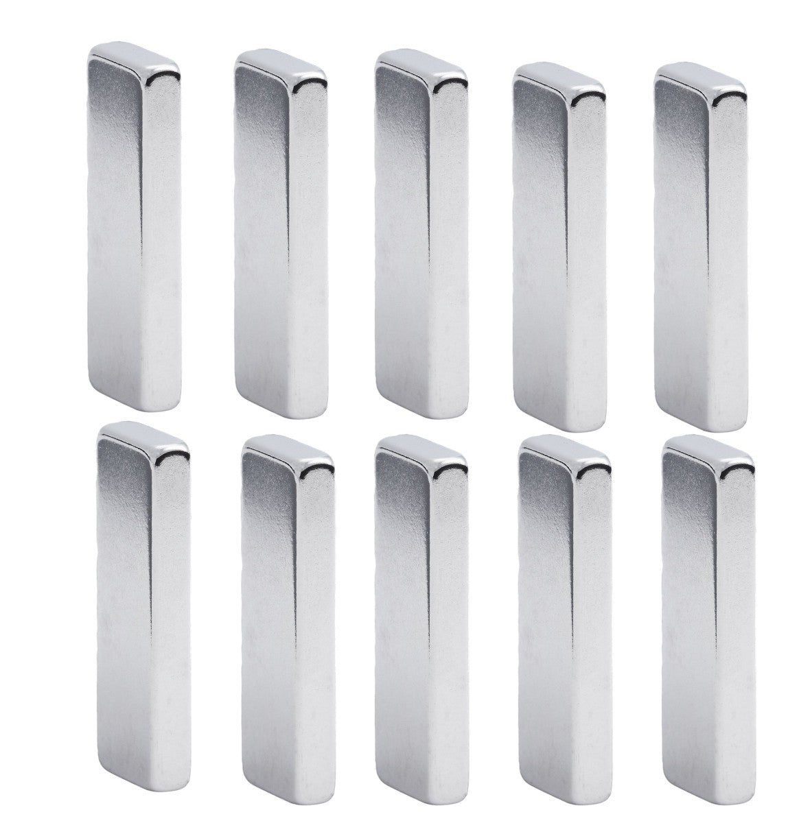 Magneetstrip Zelfklevend - 10 stuks - Sterke Magneet - Rechthoek - 3 cm x 1 cm x 0,4 cm - Messenmagneet