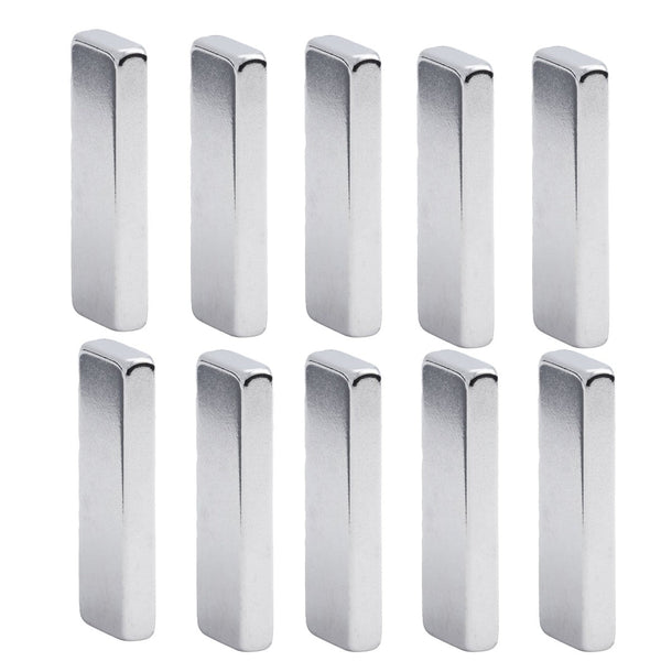 Magneetstrip Zelfklevend - 10 stuks - Sterke Magneet - Rechthoek - 3 cm x 1 cm x 0,4 cm - Messenmagneet