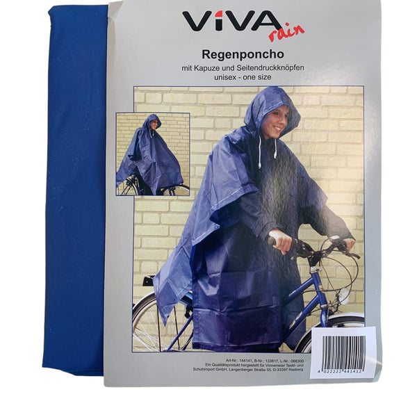 Regenponcho - Blauw -  One size fits all - Fietsponcho - Wanderlponcho - Regenpak - Regenjas