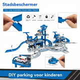 Politie Parkeergarage Speelset met Auto’s & Helikopter – Grote DIY Speelgarage met Licht & Geluid – Interactief Politie Speelgoed voor Kinderen