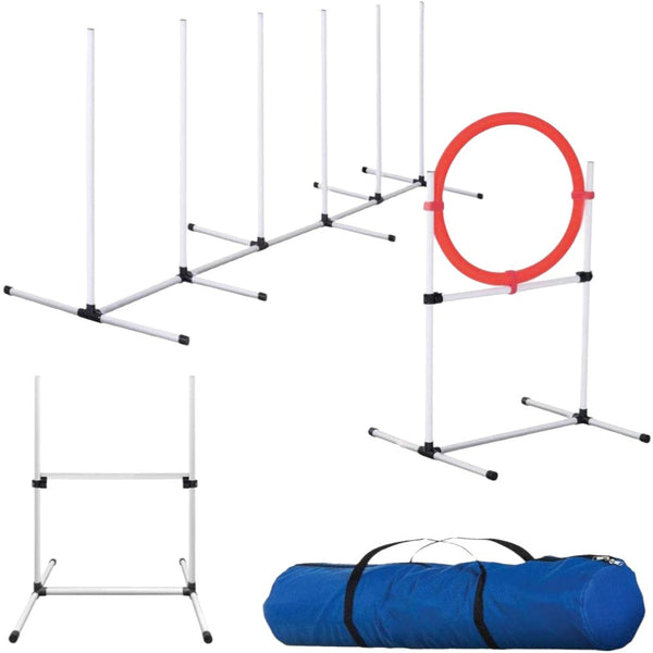Agility voor de Hond - Complete Set inclusief Draagtas - Training van Honden - Honden Slalom - Agility Set voor Honden
