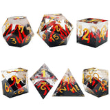 7 delige Resin Dice Set “Eruption Core