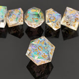 7 delige Resin Dice Set “Crystal Prism Glow”