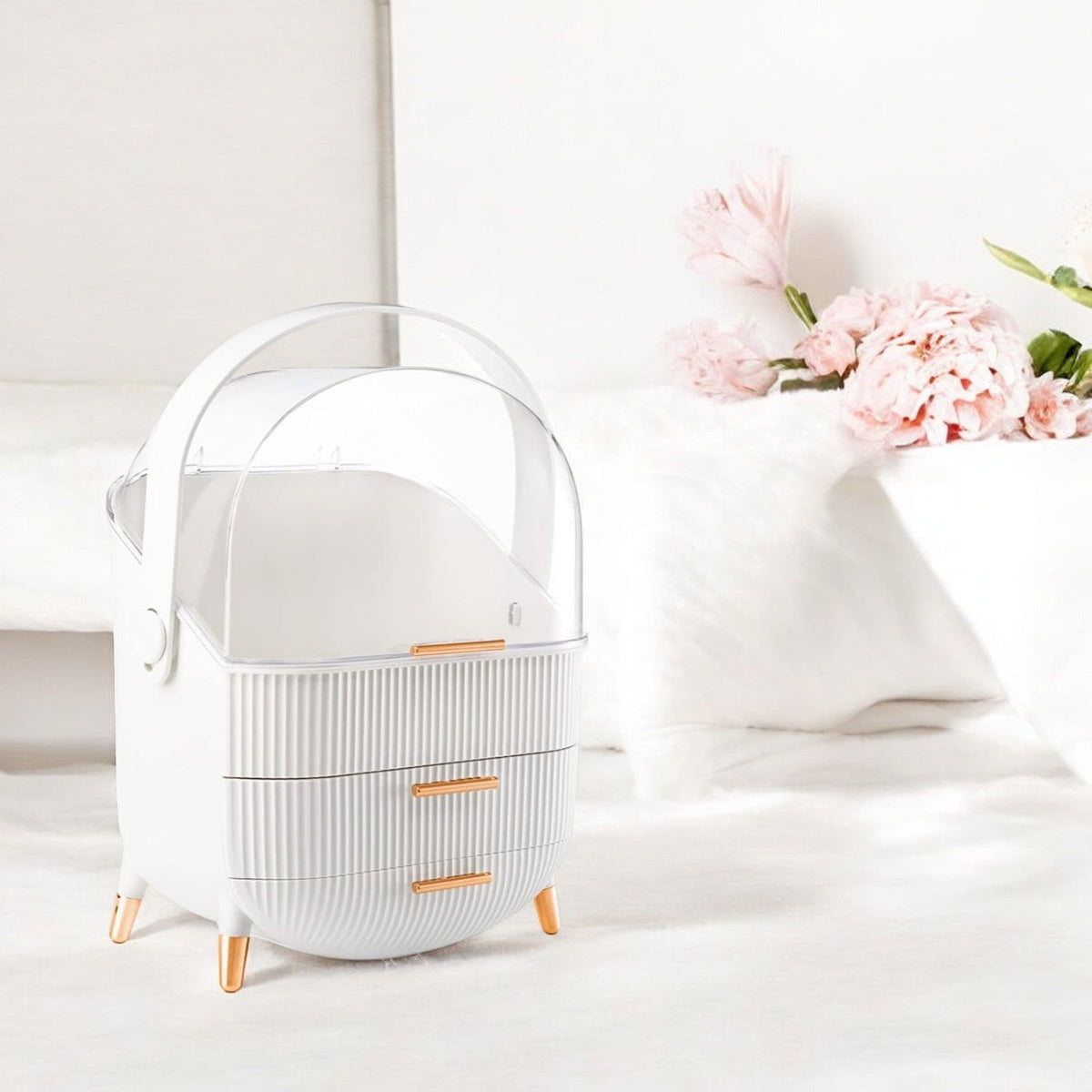 Make up organizer - Wit - 36,5 x 28,2 cm - Opbergdoos - Make up koffer - Skincare organizer