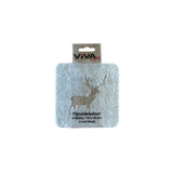 Onderzetters - Beige met Eland - 4 stuks - Vilt - Dubbelzijdig - Tafelbeschermer - Onderzetters voor Glazen